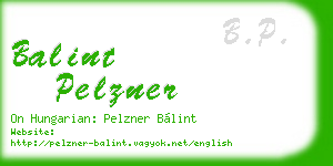 balint pelzner business card